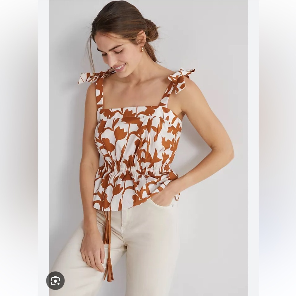 Cory Lynn Calter Floral Peplum Tank